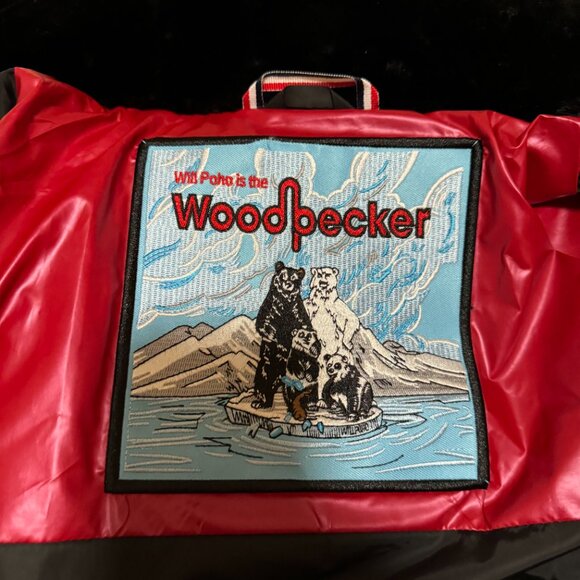 Women Tall Puffy Jacket Two Tone Woodpecker Large - Picture 2 of 3